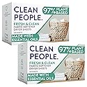 The Clean People Fabric Softener Sheets - Dryer Sheets - Softens & Removes Static Cling - Vegan Laundry Softener With Essential Oils - Fresh Scent