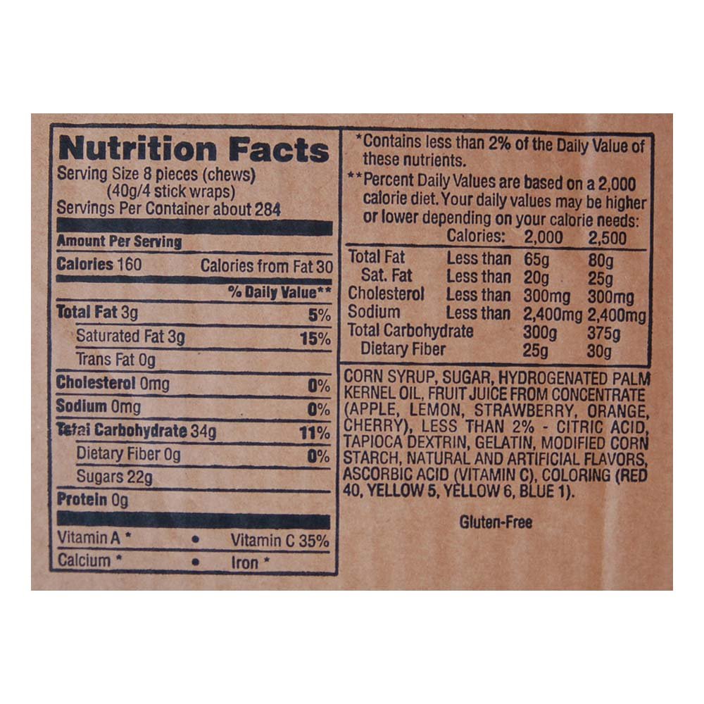 Starburst Fruit Chews Fun Size 25 lb bulk