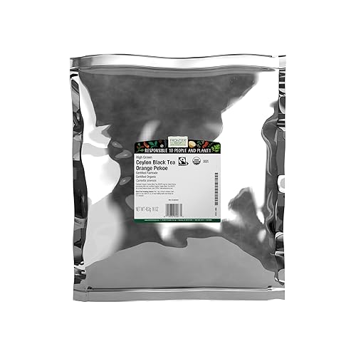 Frontier Co-op Organic Ceylon Black Tea, 1-Pound Bulk, High-Grown Orange Pekoe, Medium-Strong Tea Body, Kosher, Fair Trade