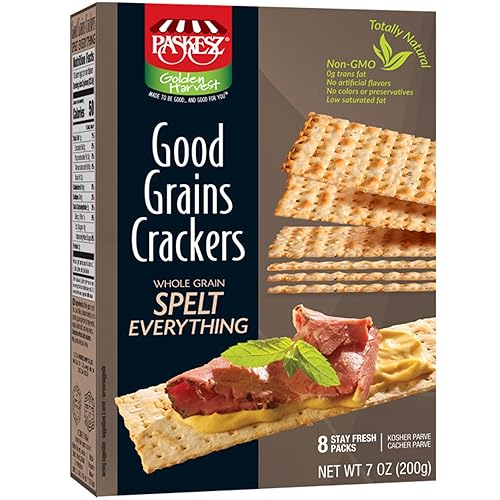 Snacktery Spelt Everything Flatbread Crackers - All Natural Spelt Crackers in 8 Stay-Fresh Packs - Thin & Crispy Whole Grain Crackers for Cheese