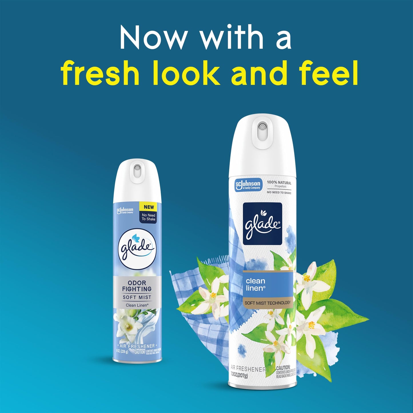 Glade Odor Fighting Soft Mist Air Freshener Room Spray, Clean Linen, 7.3oz., 1 count