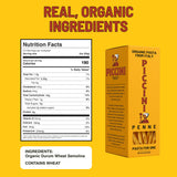 Piccini Organic Penne Pasta for One - High-Protein (20g per box) Single-Serve Italian Pasta Packs | 100% Organic Durum Wheat | Imported from Italy |