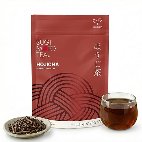 SUGIMOTO TEA Japanese Hojicha Roasted Green Tea Loose Leaf 2.0 oz (57 g)