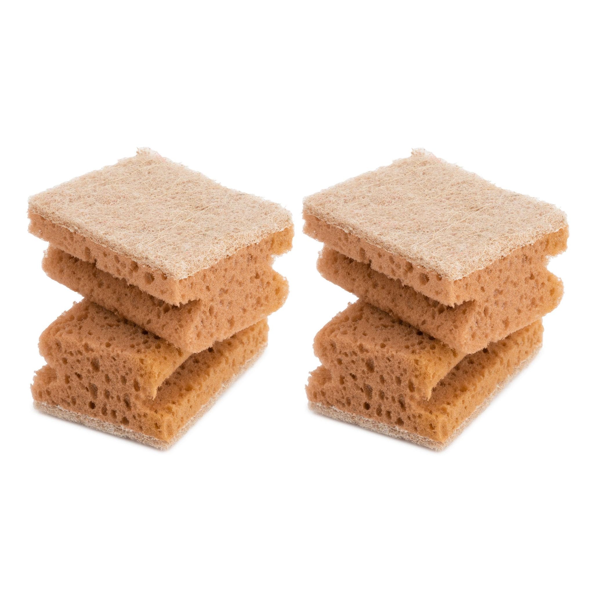 Core Kitchen Everyday Cleaning Power, Natural Almond Color 4 x 6 Inch Eco-Friendly Coconut Fiber Kitchen & Bathroom Scouring Scrub Sponge
