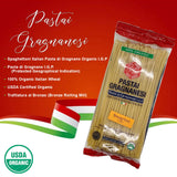 Spaghettoni Italian Pasta di Gragnano | I.G.P. Protected | USDA Certified Organic | 17.6 Ounce | 500 Gram | Pack of 6