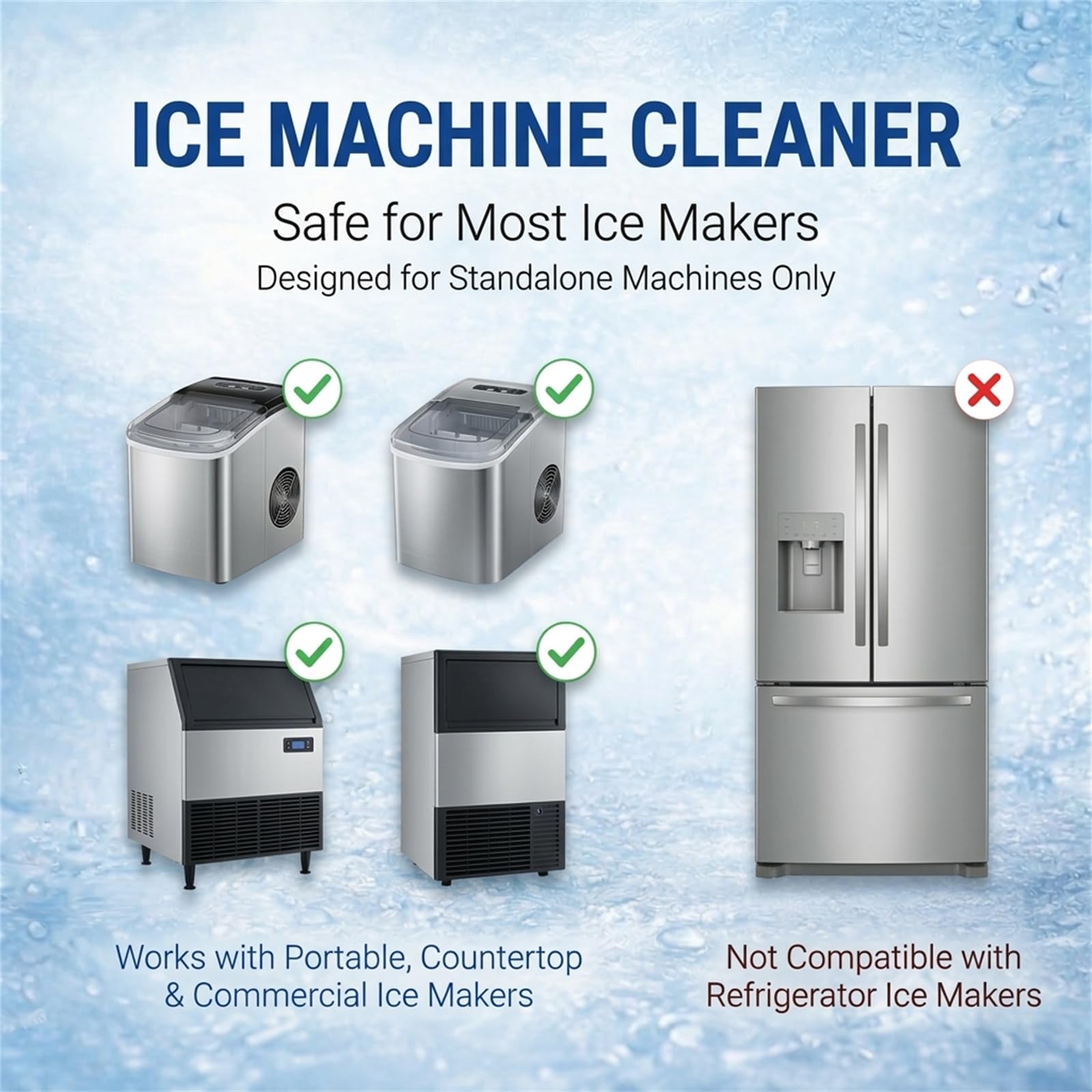 RTGJPML Ice Machine Cleaner Tablets Nickel Safe Ice Maker Cleaner Tablets for Countertop, Nugget Ice Makers Compatible with All Major Brands 36pcs