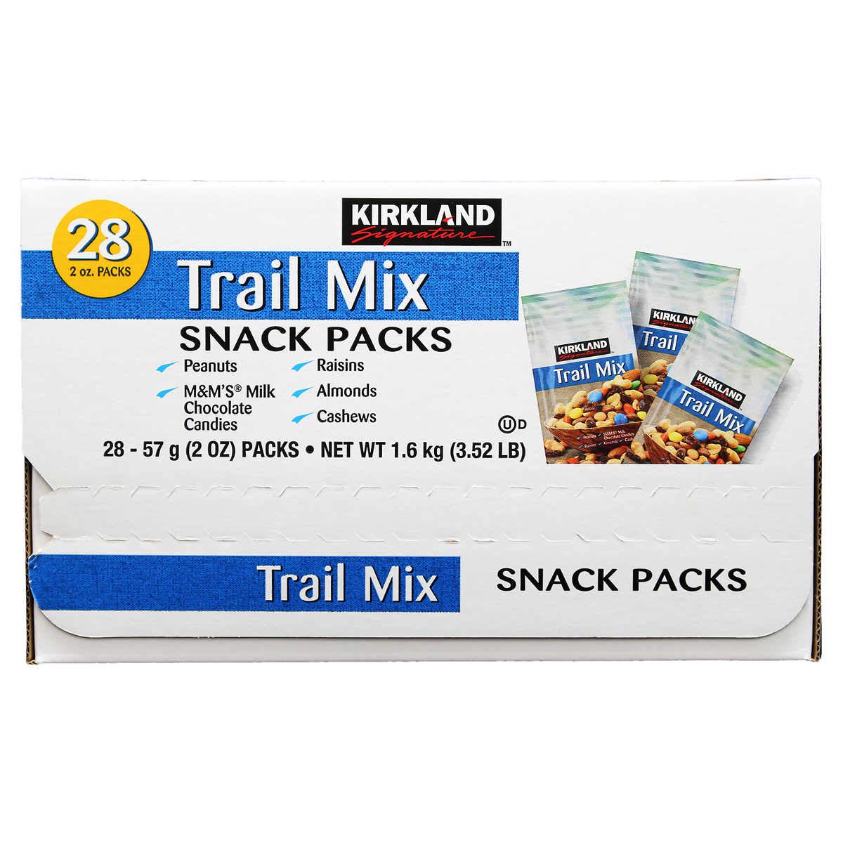 Kirkland Signature Trail Mix Snack Packs, Trail Mix, 2 oz, 28-count (3 Pack)