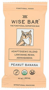 Wise Bar, Mushroom Bar Peanut Banana Organic, 1.9 Ounce