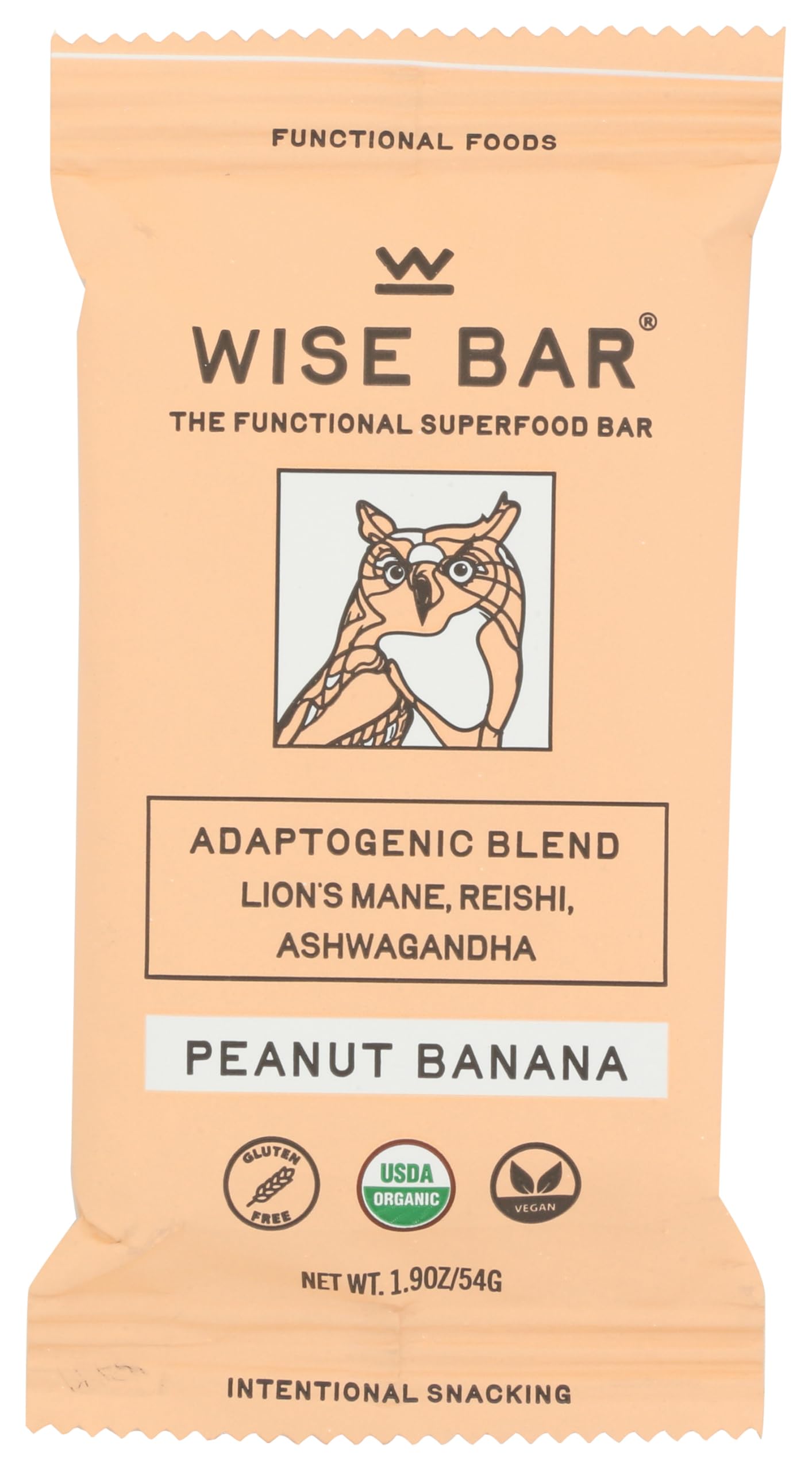 Wise Bar, Mushroom Bar Peanut Banana Organic, 1.9 Ounce