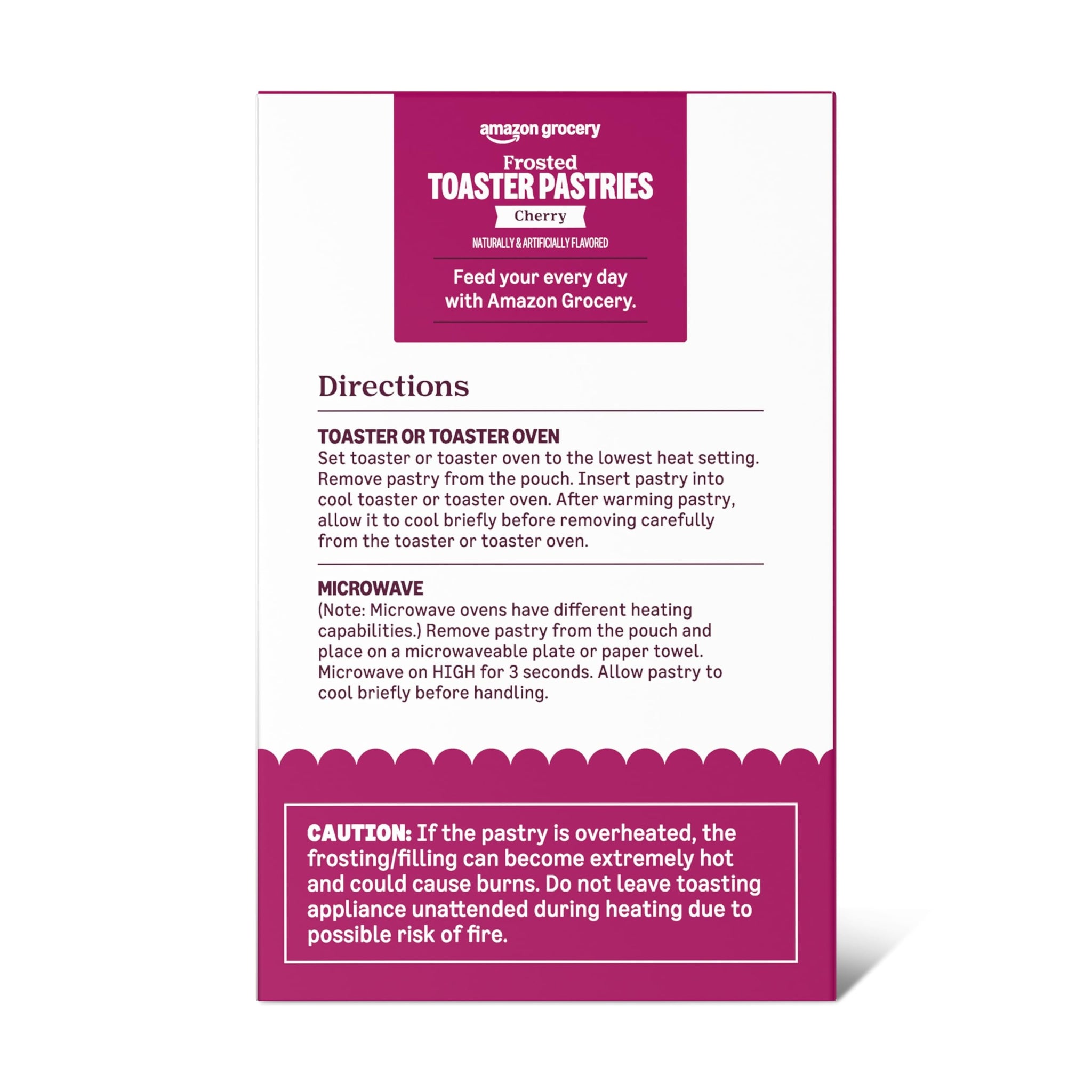 Amazon Grocery, Frosted Toaster Pastries, Cherry, 13.5 Oz, 8 Ct