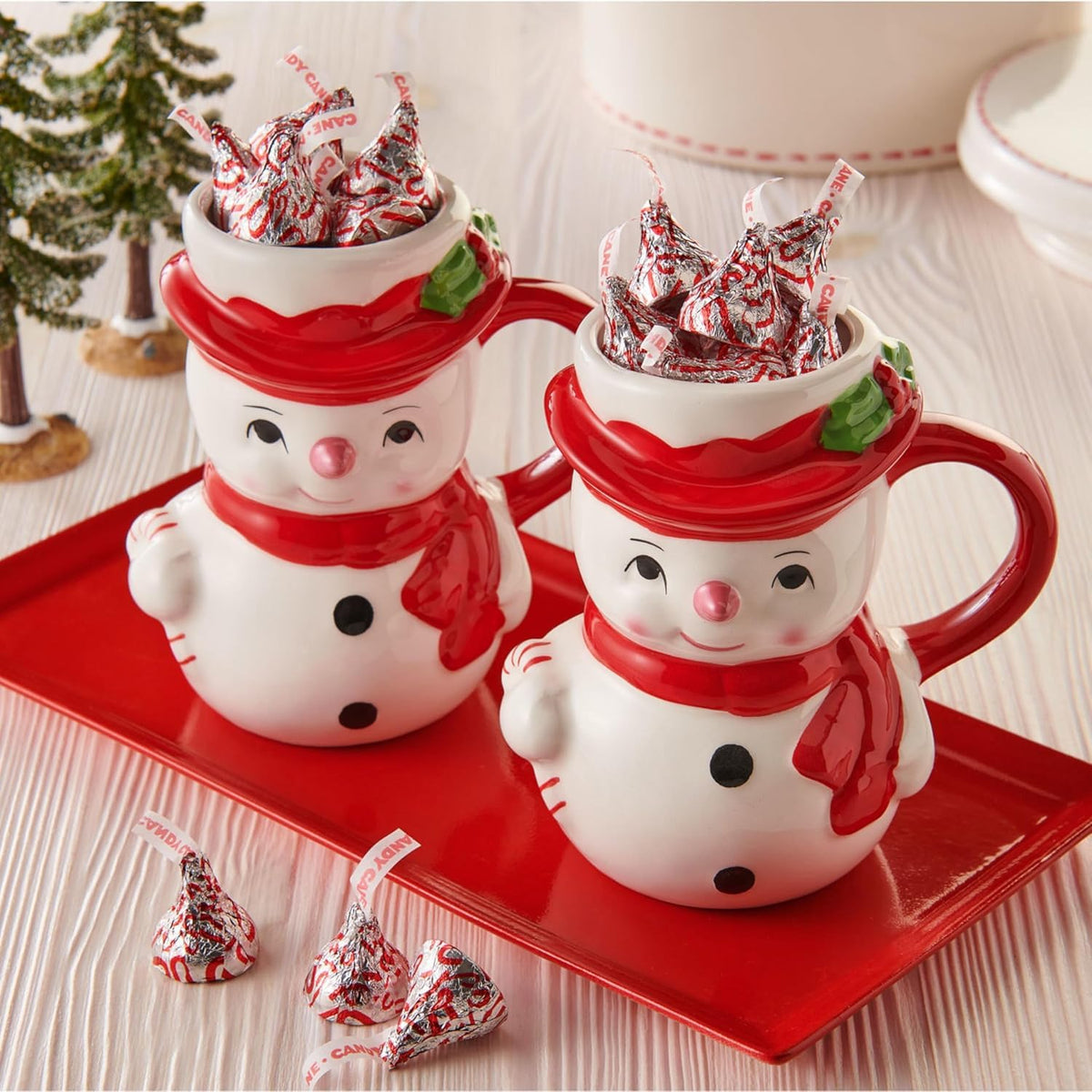 Candy Cane Milk Chocolate Candies - 2lb Bag Approx. 200 Pieces Individually Wrapped Peppermint Flavored Chocolates for Holiday Parties, Stocking