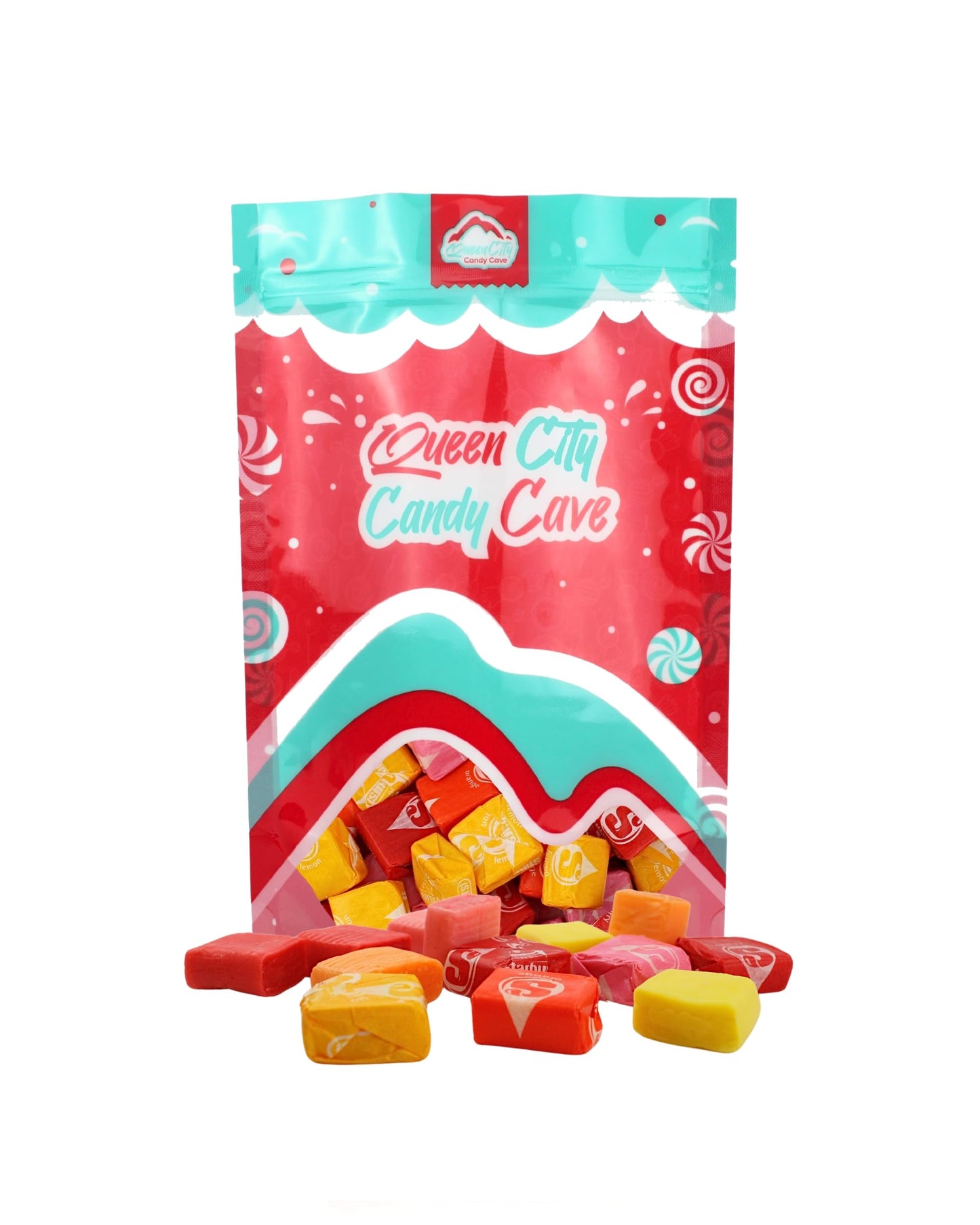 Original Star Candy Bulk- Fruity Chewy Individually Wrapped Pink, Red, Orange, and Yellow burst Fun Size Candy (1 Pound)