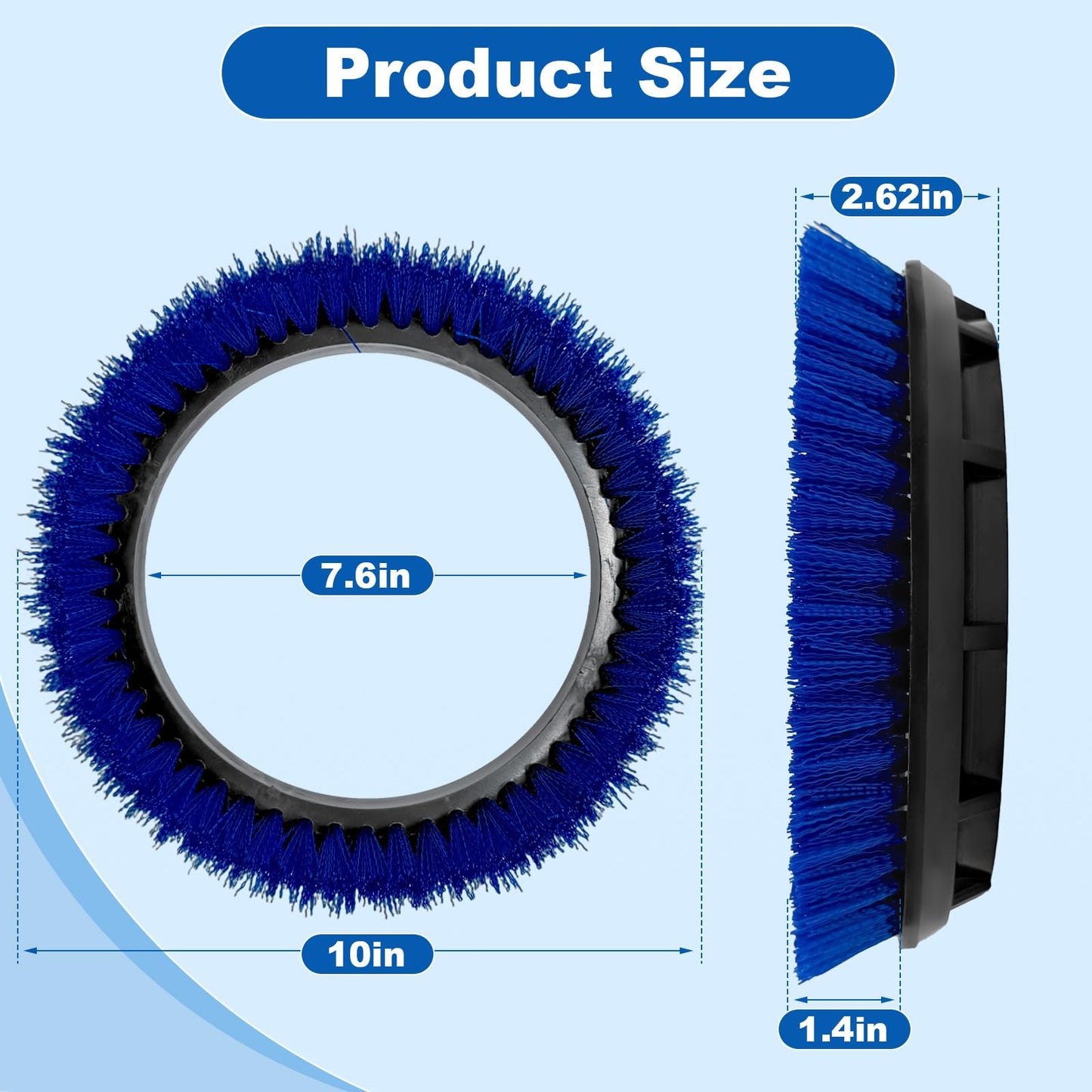 Commercial 237058 Nylon Carpet Polypropylene Scrub Orbiter Brush, 12" Diameter, for ORB550MC Orbiter Floor Machine, Blue