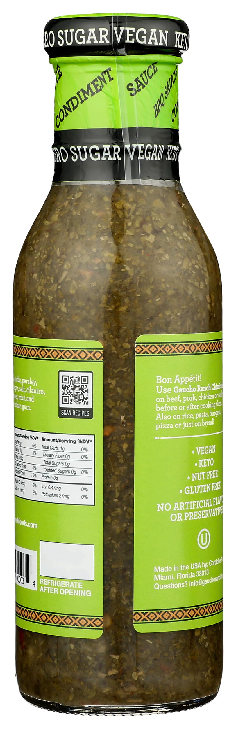 Gaucho Ranch, Sauce Chimichurri Caribbean, 12.48 Ounce
