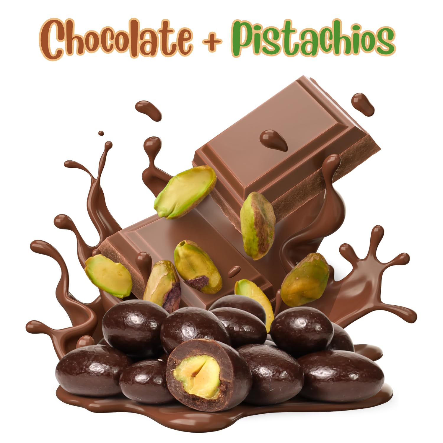 Dark Chocolate Covered Pistachio by It's Delish, 12 Oz Bulk Bag | Chocolate Candy Nuts Bulk Pistachios Chocolates Sweet & Crunchy Nut Snack | Vegan