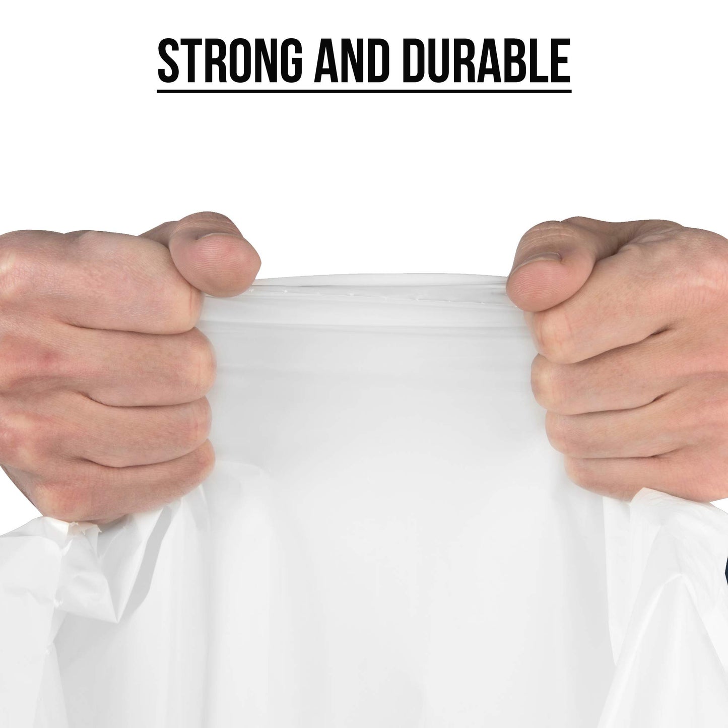 Commander 13 Gallon 0.78 MIL White Plastic Trash Bags Unscented - 24" x 27" - Pack of 120, For Home, Kitchen, Commercial, & Office