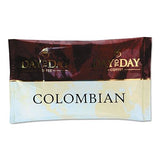 Day to Day 23001 100% Pure Coffee, Colombian Blend, 1.5 oz Pack, 42 Packs/Carton