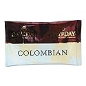 Day to Day 23001 100% Pure Coffee, Colombian Blend, 1.5 oz Pack, 42 Packs/Carton