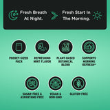 SuperBonsai The Drinking Gum - Revival Mint, Functional Chewing Gum with DHM and B Vitamins B3 B6 B12, Cool Mint Flavor for Nights Out, Celebrations