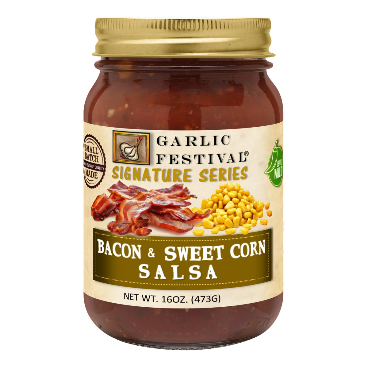 Garlic Festival Bacon & Sweet Corn Salsa Net Wt. 16oz.