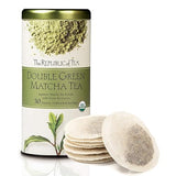 The Republic of Tea 100% Organic Double Green Matcha Tea Bags (40051) - Green Tea and Organic Stone-Ground Japanese Tencha Leaves - Matcha Tea Powder