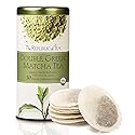 The Republic of Tea 100% Organic Double Green Matcha Tea Bags (40051) - Green Tea and Organic Stone-Ground Japanese Tencha Leaves - Matcha Tea Powder