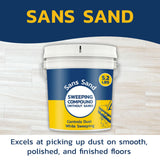 Banner Chemical Sans Sand Gritless Sweeping Compound Without Sand - Effective Dust Control, Non Abrasive and Safe for Smooth, Finished & Polished