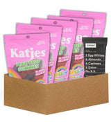 5X Unicorn Gummies - 4.9OZ Bundle with Bar Protein Choc S Salt - 1.8OZ - Rainbow Gummy Candy and Strips with Chocolate Sea Salt Protein Bar - Gift Set