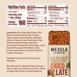 Mezcla Puff-Crispy Plant Based Protein Bars - Hazelnut Chocolate - Healthy Snacks for Adults & Hazelnut Spread Fans - School & Office Snacks - Gluten
