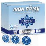 Iron Dome Coffee - Sabra Spirit Dark Roast Coffee Pods - Bold & Full-Bodied Flavor - Freshly Roasted Dark Roast K Cups Coffee - 12 Count