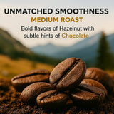 Vertical Grind Open Road - Arabica Ground Coffee Medium Roast, Small-Batch Roasted, Bold Smooth Flavor, Hints of Hazelnut & Chocolate