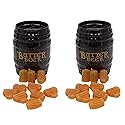 Harry Potter Inspired Butterbeer Chewy Candy in Barrel Tin, 2 Pack, Fun and Delicious Treat, 1.5 Ounce Tins