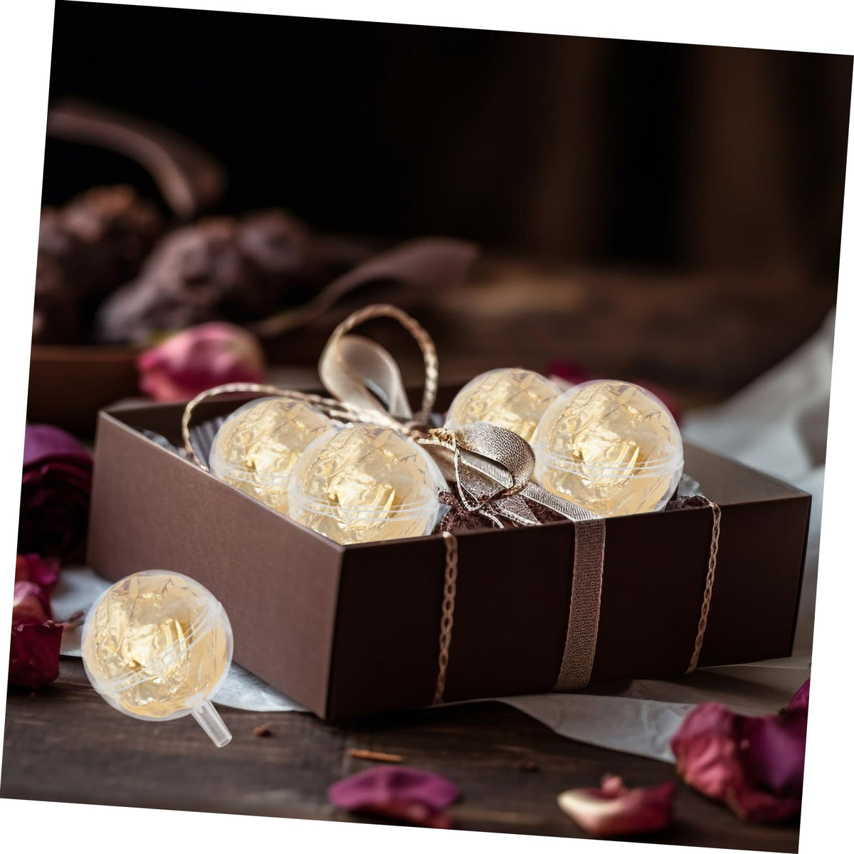 Veemoon 100pcs Chocolate Holders for Bouquet Day Elegant Packaging for Flowers and Chocolates