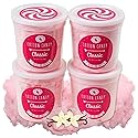 CHOCOLATE STORYBOOK Cotton Candy Party Pack - Unique Idea for Holidays, Birthdays, Gag Gifts, Favors (Classic Pink Vanilla, 1 oz each, 4-Pack)