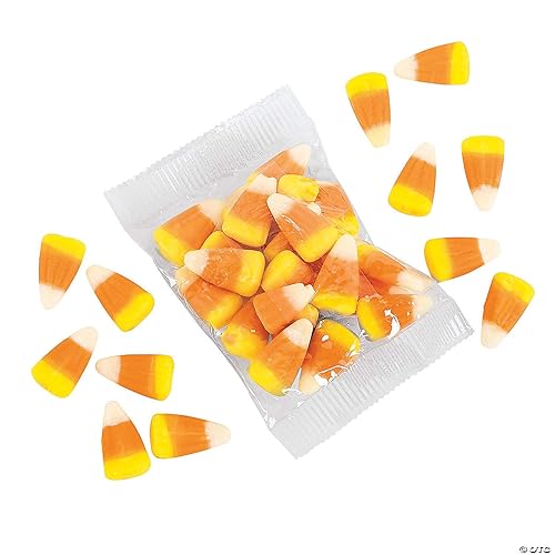 Fun Express Halloween Candy Corn Bulk 32 Individual Packets - Classic Fall Candy Mix Assorted Flavors | 2 Pounds Halloween Treats