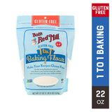 Bob's Red Mill Gluten Free 1 to 1 Baking Flour, 22oz (Pack of 1) - Non GMO, Vegan, Kosher