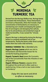 Herbal Cup Ayurveda Moringa Tea, Organic Turmeric, No Caffeine Herbal Teas (Organic Moringa Turmeric, 16 Count (Pack of 6)