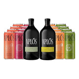 Aplós Dry January Variety Pack of Non-Alcoholic Canned Cocktails and Spirits, Formulated with Adaptogens and Nootropics, Low Calorie, No Added Sugar