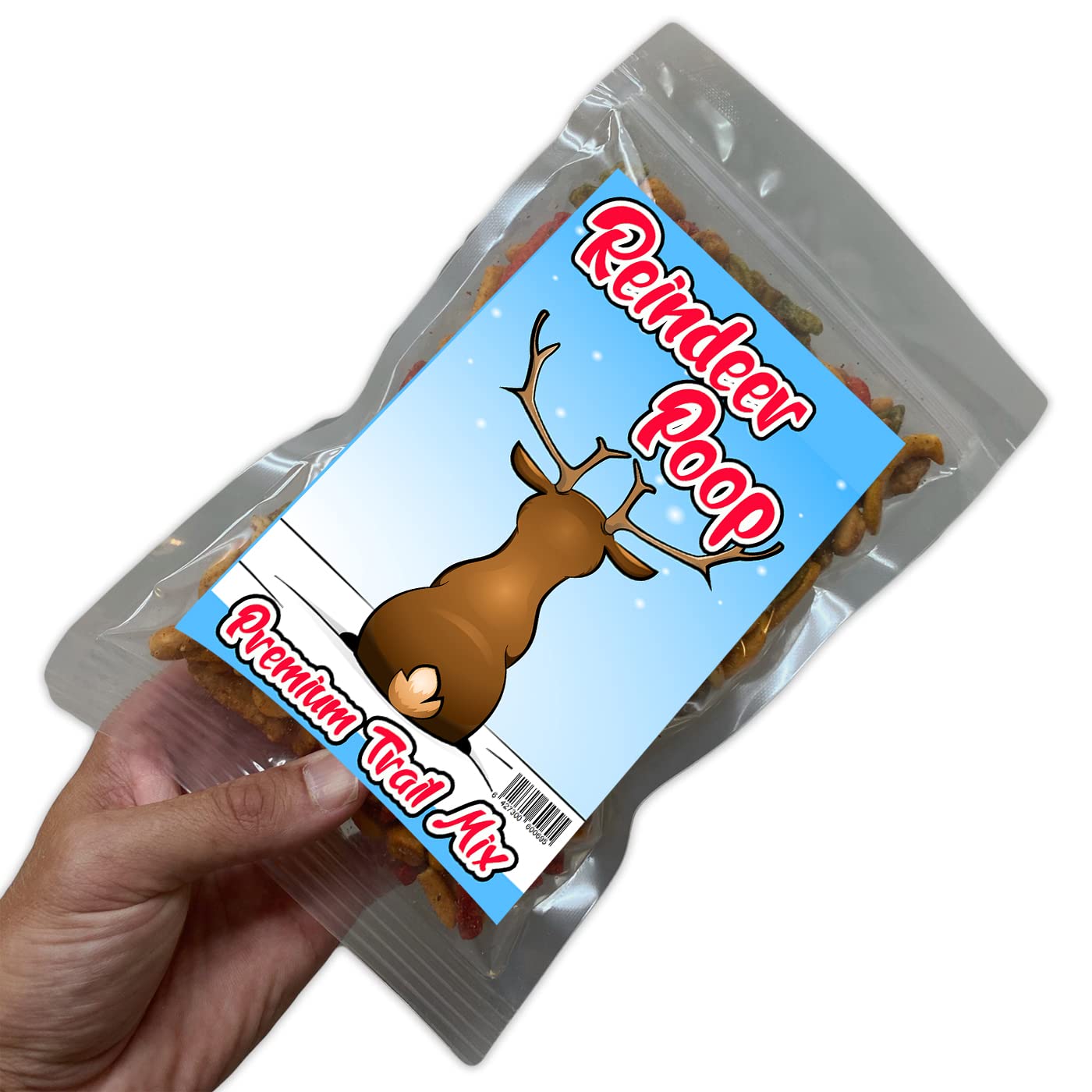 Reindeer Poop Gourmet Trail Mix - Premium Snack Munch for Teens Stocking Stuffers and Gift Baskets, Funny Christmas Gifts for Dad, Fun Protein Snacks