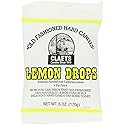 Claey's Candies Lemon Drops - Old Fashioned Hard Candy - 100 Percent Naturally Lemon Flavor - Fat-Free - 6 Ounce - 12-Pack