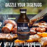 Memphis Marinades Championship Award Winner Mild Memphis BBQ Sauce, 16oz, Premium Sauce for Pork, Chicken & Beef, Non-GMO, Gluten Free