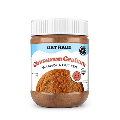 Oat Haus Cinnamon Graham Original Granola Butter | Peanut-free, Almond (Tree-Nut) Free, & School-Safe (Top 8 Allergen Free) | Sunflower Seed & Cookie