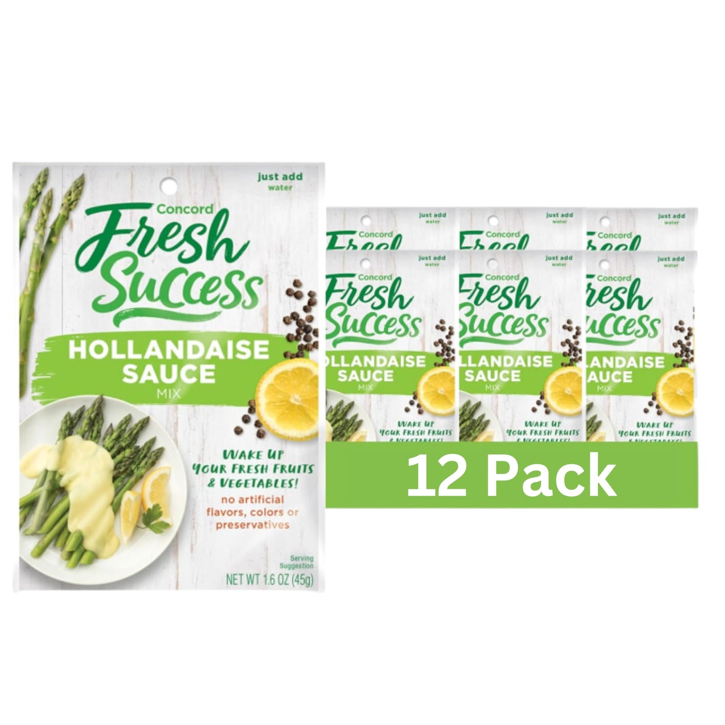 Concord Foods Hollandaise Sauce Mix Indulgent Lemon & Butter Infusion for Gourmet Dining - Elevate Your Meals with Creamy Richness & Zesty Citrus! 1.6