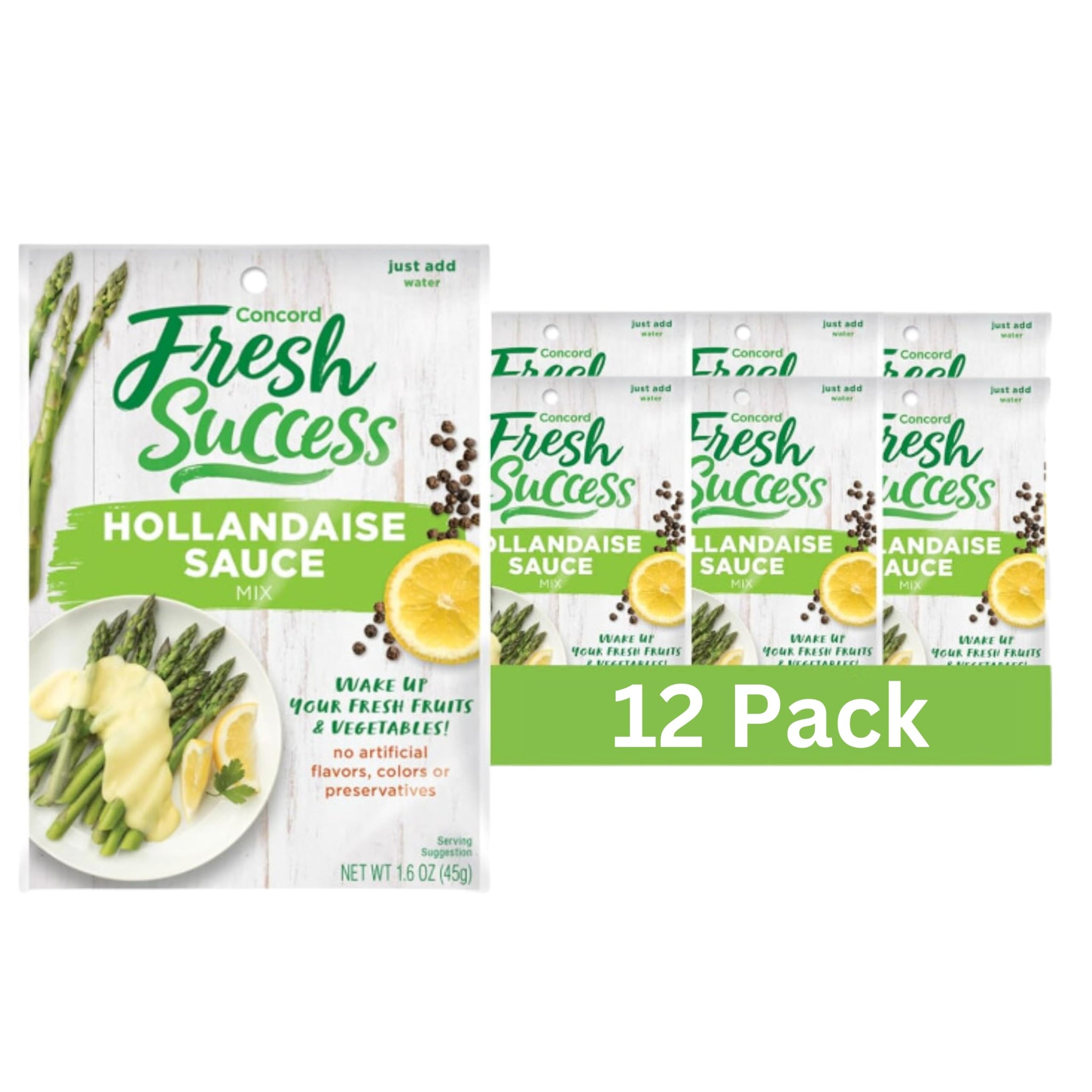 Concord Foods Hollandaise Sauce Mix Indulgent Lemon & Butter Infusion for Gourmet Dining - Elevate Your Meals with Creamy Richness & Zesty Citrus! 1.6