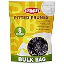 Sunbest Natural Dried Pitted Prunes, 5 lbs - Unsweetened Jumbo Dried Plums - Juicy, Healthy Snack Rich in Fiber & Potassium for Digestive Health