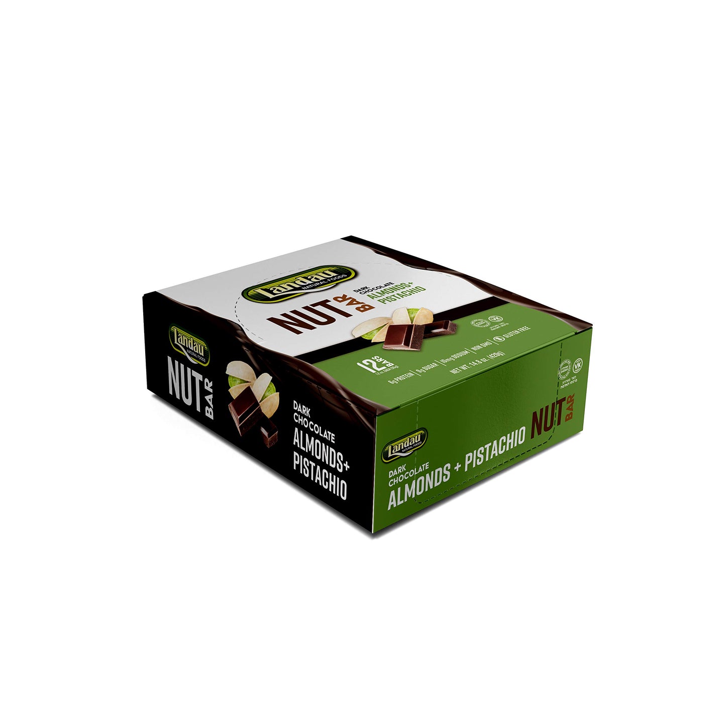 Landau Nut Bars 12 Bars (Almonds + Pistachio)