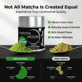 Matcha Moon Pure Zen Ceremonial Grade Matcha Powder | Premium USDA Organic Traditional Japanese Green Tea | First Harvest Uji Kyoto Sourced Tea Powder