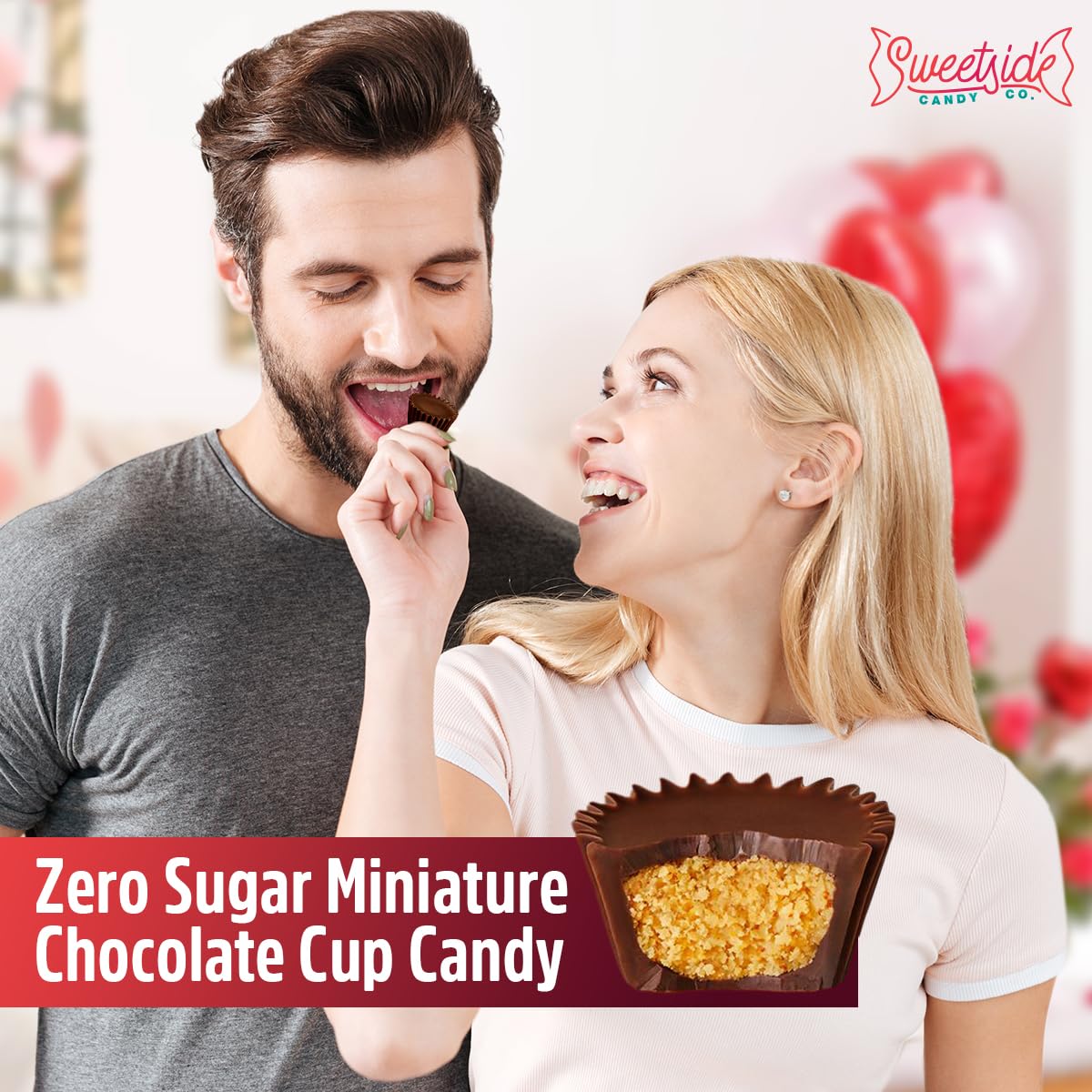 Zero Sugar Peanut Butter Cups, Sugar Free Peanut Butter Cups, Delicious Dark Chocolate, Peabnut Butter Perfect Sugar Free Reese Treats. 2 Bags, Each