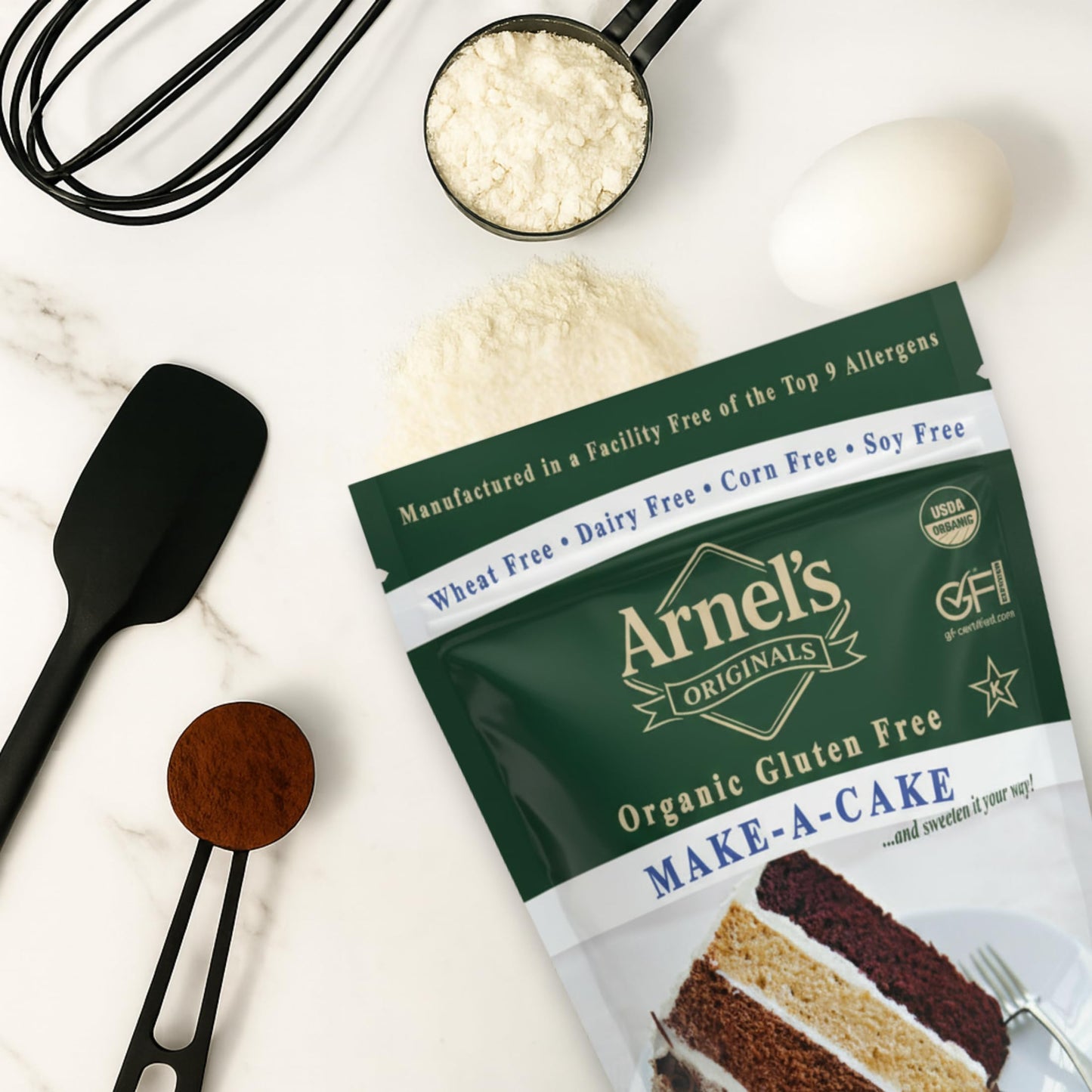 Make-a-Cake Mix, Certified Gluten free, Organic, non-GMO Verified, Certified Kosher, Gluten Free Baking, 2-pounds