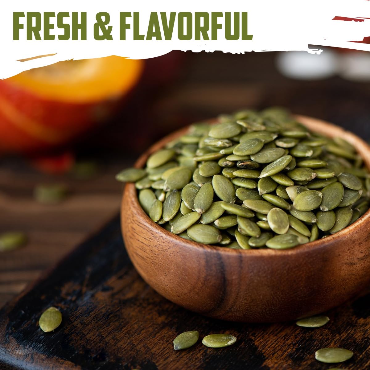 Raw Pumpkin Seeds to Eat- 4 Lbs Bulk Pack Unsalted Pumpkin Seeds Healthy Snack Option,